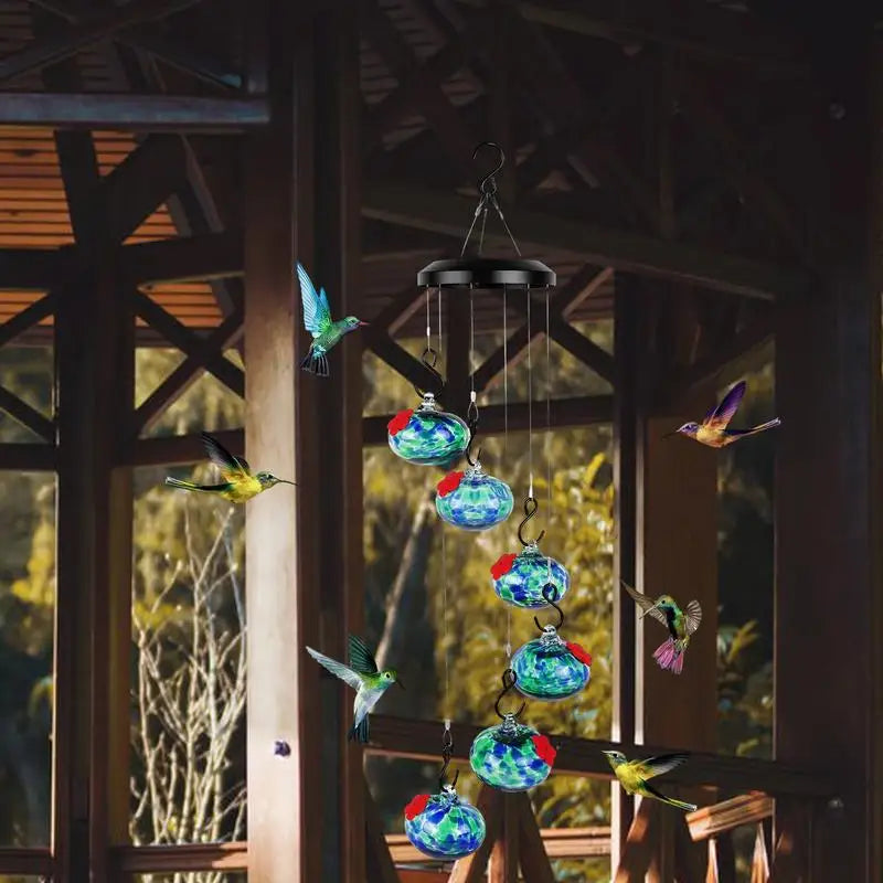 Hummingbird Haven With Wind Chimes